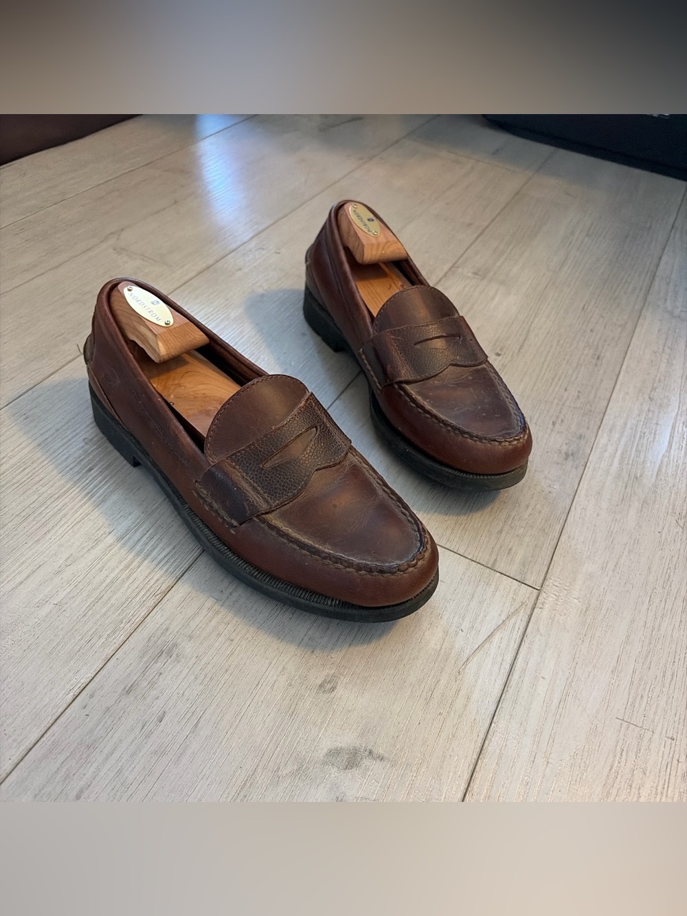 Sperry Brown Leather Penny Loafers